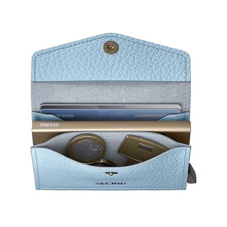 Secrid Envelope Wallet Pebble Kartlık Cüzdan, Buz Mavisi