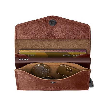 Secrid Envelope Wallet Vintage Kartlık Cüzdan, Açık Kahve