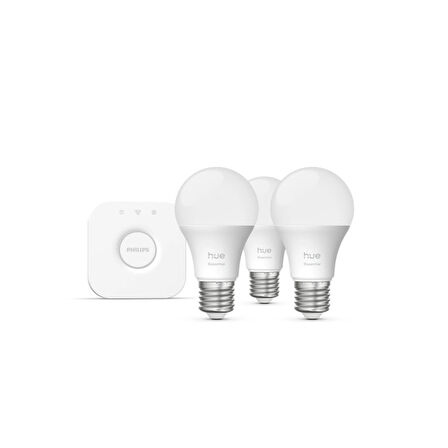 Philips Hue Essential 3'lü E27 Ampul Başlangıç Seti 806 Lumen