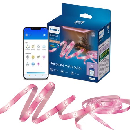 Philips Smart Lighting RGB LED Şerit 5 m (Type-C) Google Home, Alexa, HomeKit ve Matter uyumlu - Google Home, Alexa, HomeKit ve Matter uyumlu