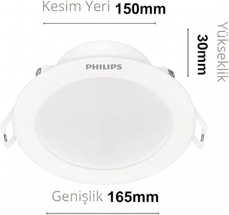 Philips Eridani DL190B 14w 150mm Delik Çapı 4000K Gün Işığı 1250Lümen Spot