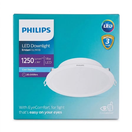 Philips Eridani DL190B 14w 150mm Delik Çapı 6500K Beyaz Işık 1250Lümen Spot