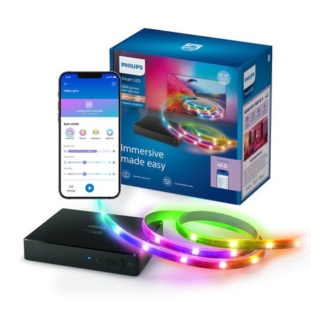 Philips Smart Lighting HDMI 2.0 Sync Box Kiti (55"-65" TV'ler için) - Google Home, Alexa, HomeKit ve Matter uyumlu
