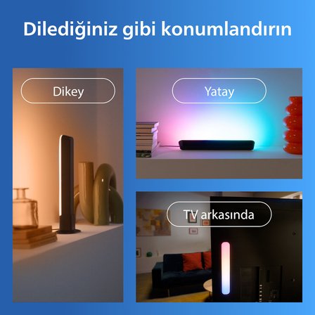 Philips Smart Lighting RGBIC Işık Barı 30 cm - Google Home, Alexa, HomeKit ve Matter uyumlu