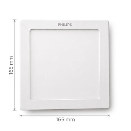 philips sıva üstu kare led spot 12.5w 1250 lumen 3000k sarı ışık 165x165mm 45mm