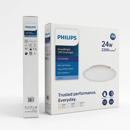 Philips 24w 2200 lumen beyaz ışık 6500k sıva altı yuvarlak kesim yeri 250-280mm