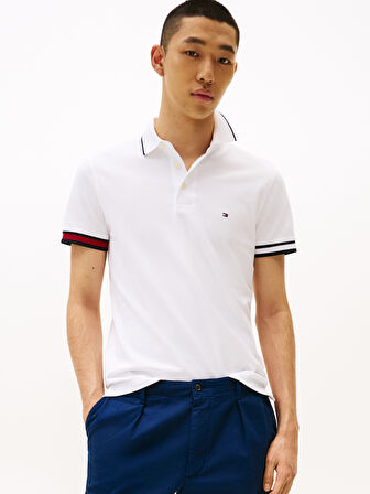 TOMMY HILFIGER FLAG CUFF SLIM FIT POLO Polo Yaka T-shirt