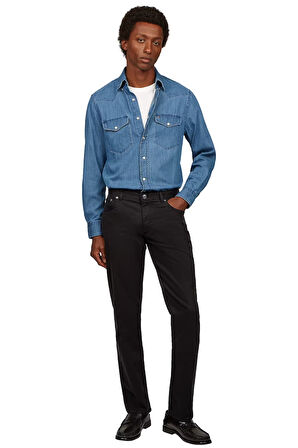 Erkek Regular Fit 5 Cepli Esnek Pantolon - Siyah | 31/30