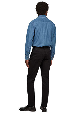 Erkek Regular Fit 5 Cepli Esnek Pantolon - Siyah | 31/32