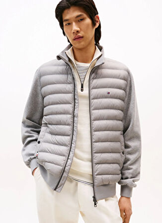 Tommy Hilfiger Dik Yaka Gri Erkek Sweatshırt MW0MW37461P91_MIX MEDIA STAND CLLR