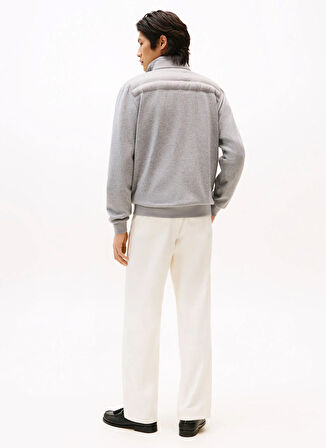 Tommy Hilfiger Dik Yaka Gri Erkek Sweatshırt MW0MW37461P91_MIX MEDIA STAND CLLR