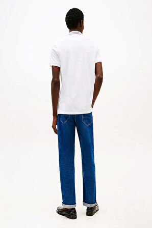 Tommy Hilfiger Erkek  Beyaz Regular    Yaka Polo  T-Shirt