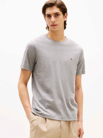 TOMMY HILFIGER Erkek Marka Logolu Günlük Kullanıma Uygun Koyu Gri T-Shirt MW0MW37508 P91