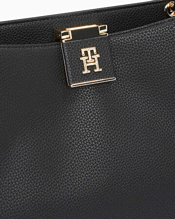 Tommy Hilfiger Logo Detaylı Mini Tote El Çantası