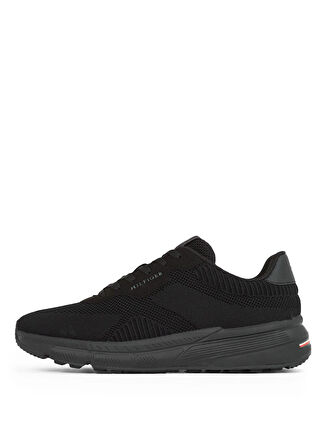 Tommy Hilfiger Siyah Erkek Sneaker LIGHTWEIGHT RWB KNIT