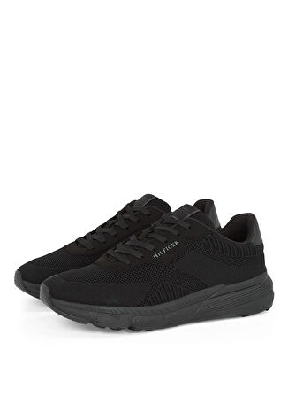 Tommy Hilfiger Siyah Erkek Sneaker LIGHTWEIGHT RWB KNIT