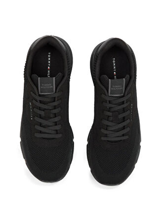 Tommy Hilfiger Siyah Erkek Sneaker LIGHTWEIGHT RWB KNIT