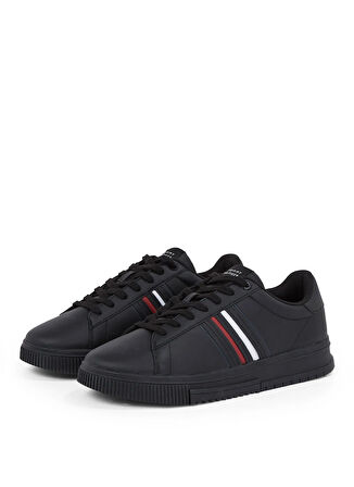 Tommy Hilfiger Siyah Erkek Sneaker MODERN CUPSOLE STRIPES LTH