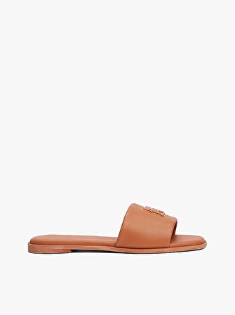 TH LOGO HARDWARE LEATHER MULE