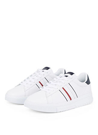 Tommy Hilfiger Beyaz Erkek Sneaker MODERN CUPSOLE STRIPES LTH