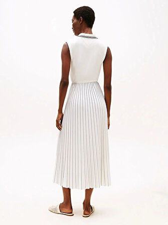 SPORTY PLEATED POLO DRESS NS