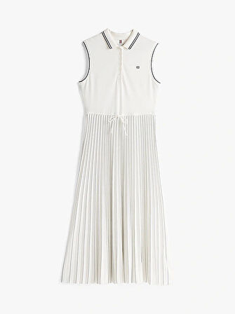 SPORTY PLEATED POLO DRESS NS