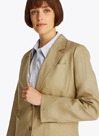 Tommy Hilfiger Normal Bej Kadın Ceket WW0WW44757AEH