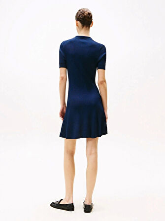 RIB BUTTON F&F POLO SWT DRESS