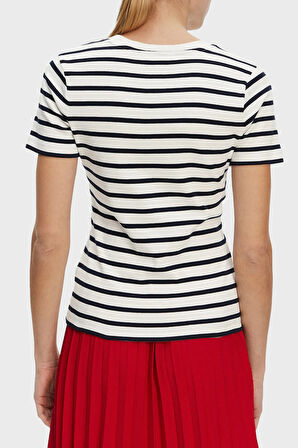 Tommy Hilfiger Bayan T Shirt WW0WW40587 0BF