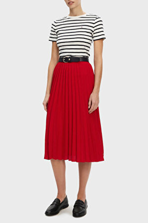 Tommy Hilfiger Bayan T Shirt WW0WW40587 0BF