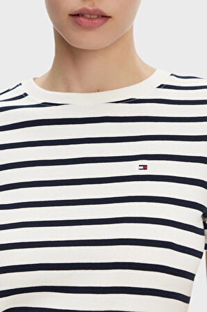 Tommy Hilfiger Bayan T Shirt WW0WW40587 0BF