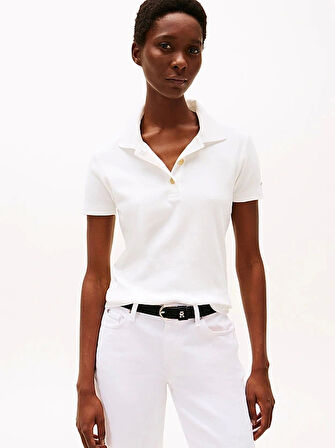 SLIM GOLD BUTTON POLO SS