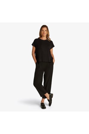 Relax Modern Cody Sleeve Kadın Siyah T-Shirt