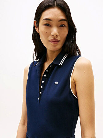 SPORTY PLEATED POLO DRESS NS