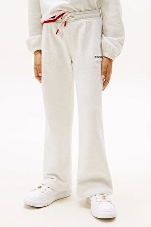 Kız Çocuk Th Geniş Paça Eşofman Altı - Beyaz | 7 Yaş