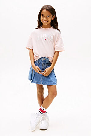 Kız Çocuk Th Varsity Melange Archive T-Shirt - Pudra | 8 Yaş
