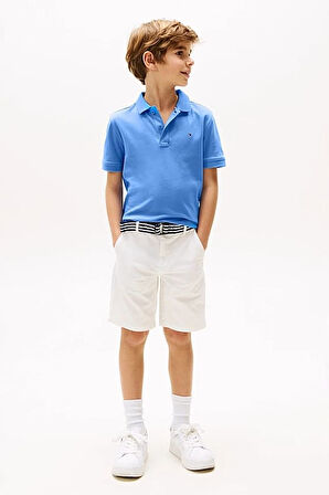 Erkek Çocuk İnterlock Polo T-Shirt - Mavi | 8 Yaş