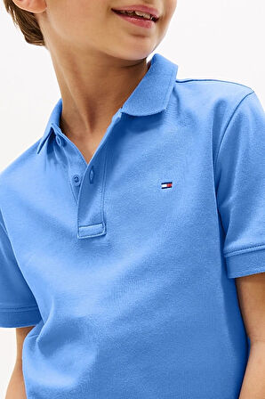 Erkek Çocuk İnterlock Polo T-Shirt - Mavi | 8 Yaş