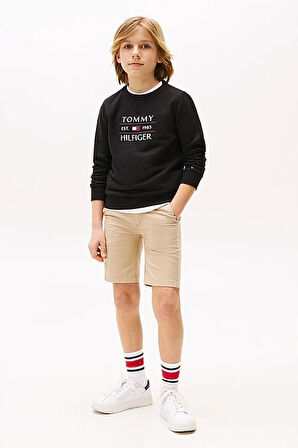 Erkek Çocuk Th Flag Sweatshirt - Siyah | 10 Yaş