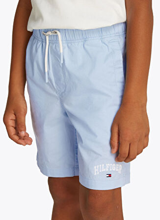 Tommy Hilfiger Lastikli Bel Regular Fit Mavi Erkek Çocuk Şort KB0KB09642C1O