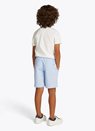 Tommy Hilfiger Lastikli Bel Regular Fit Mavi Erkek Çocuk Şort KB0KB09642C1O