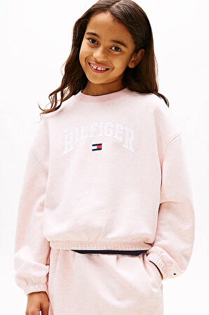 Kız Çocuk Th Varsity Sweatshirt - Pudra | 8 Yaş