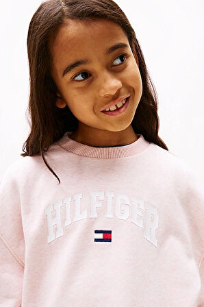 Kız Çocuk Th Varsity Sweatshirt - Pudra | 8 Yaş