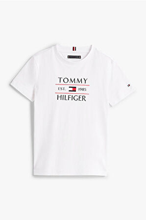 Erkek Çocuk Tommy Flag Hilfiger T-Shirt - Beyaz | 6 Yaş