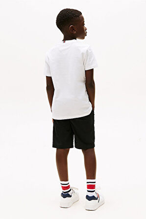 Erkek Çocuk Tommy Flag Hilfiger T-Shirt - Beyaz | 12 Yaş