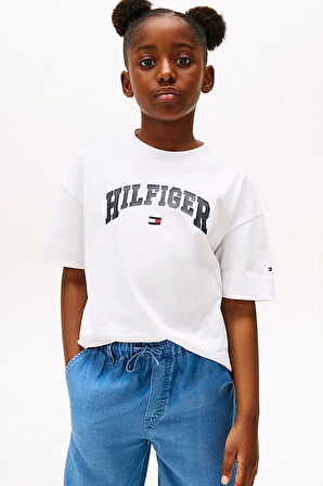 Kız Çocuk Th Varsity Melange Archive T-Shirt - Beyaz | 6 Yaş