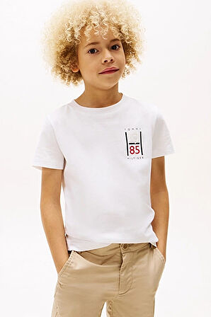 Erkek Çocuk Th Grafik Logo T-Shirt - Beyaz | 8 Yaş