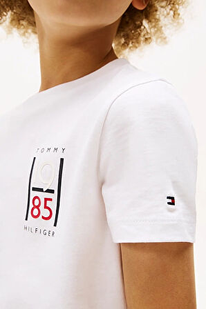 Erkek Çocuk Th Grafik Logo T-Shirt - Beyaz | 8 Yaş