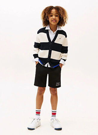 Tommy Hilfiger Lastikli Bel Regular Fit Siyah Erkek Çocuk Şort KB0KB09481BDS