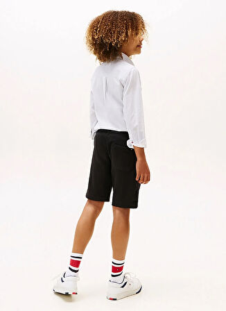 Tommy Hilfiger Lastikli Bel Regular Fit Siyah Erkek Çocuk Şort KB0KB09481BDS